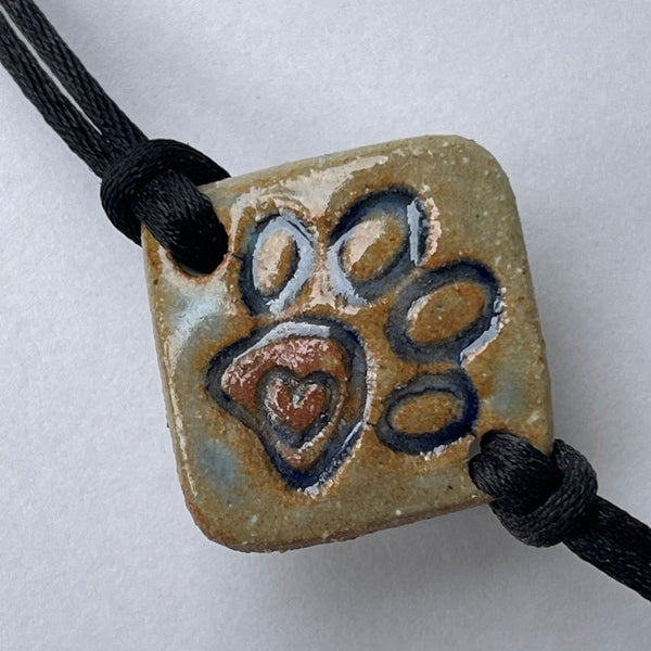 Paw Print Bracelet Bead Diamond