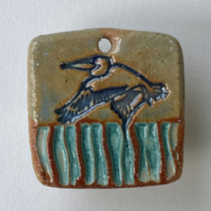 Pelican Focal Bead Square