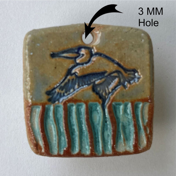 Pelican Focal Bead Square