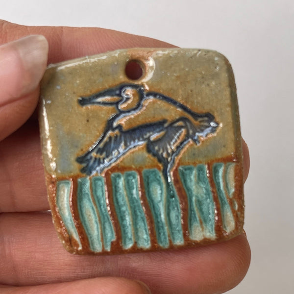 Pelican Focal Bead Square