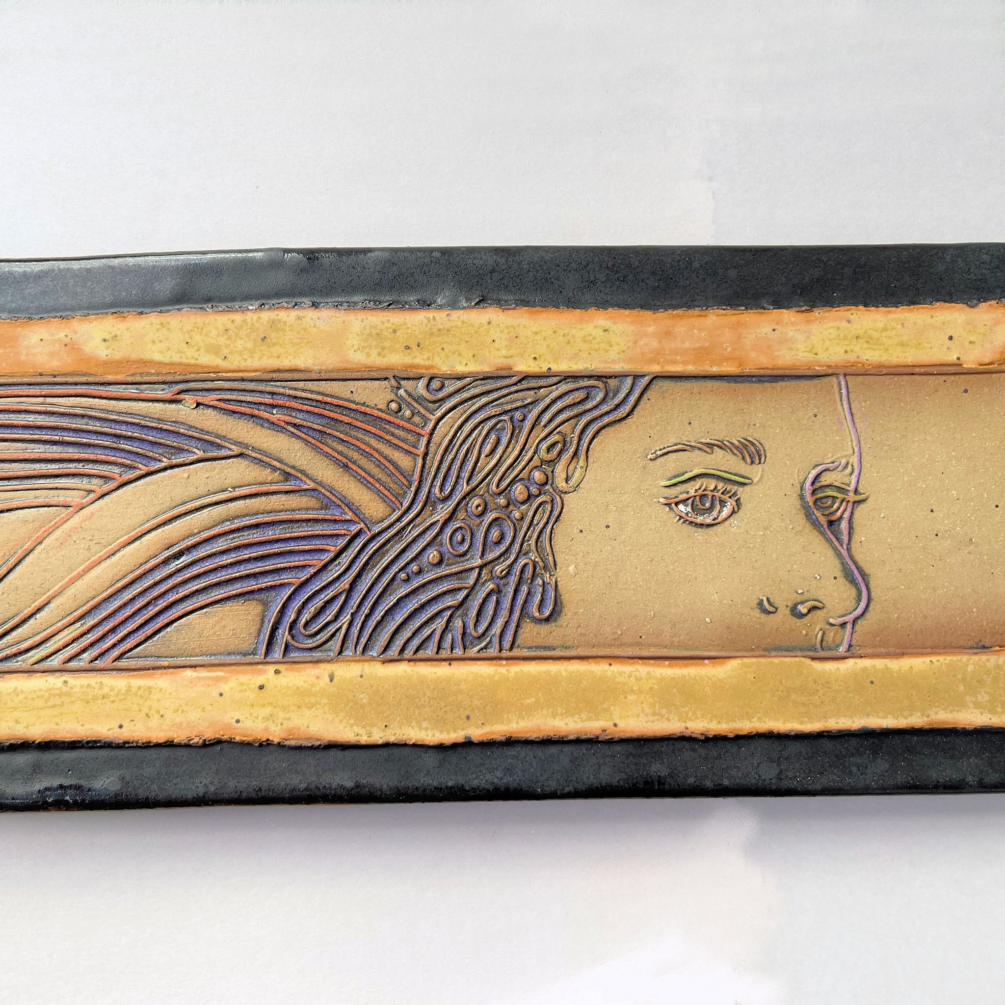 Portrait Handmade Ceramic Pottery Wall Art