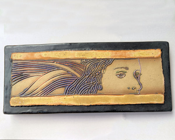 Portrait Handmade Ceramic Pottery Wall Art