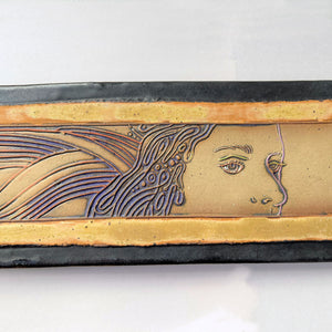 Portrait Handmade Ceramic Pottery Wall Art