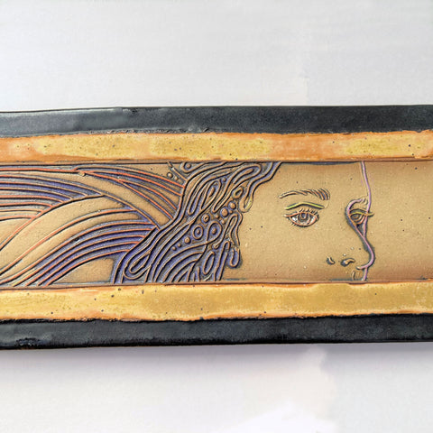 Portrait Handmade Ceramic Pottery Wall Art