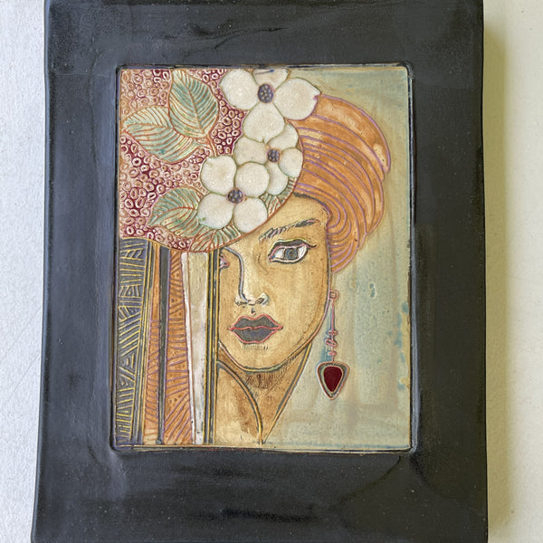 Women with Dogwood Blooms Wall Art