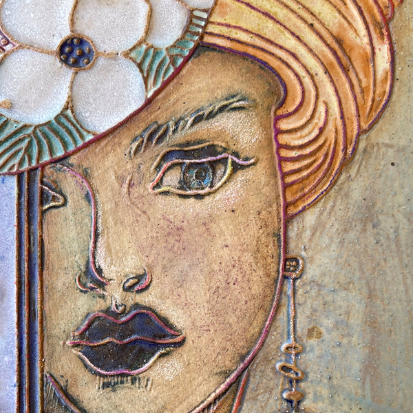 Women with Dogwood Blooms Wall Art