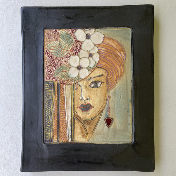 Women with Dogwood Blooms Wall Art