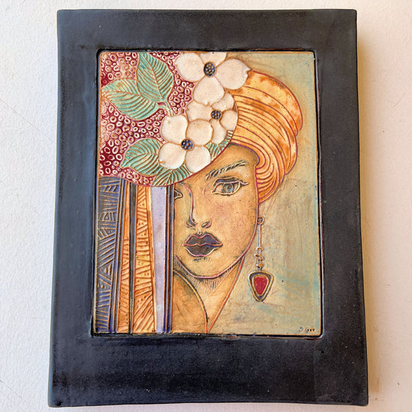 Women with Dogwood Blooms Wall Art