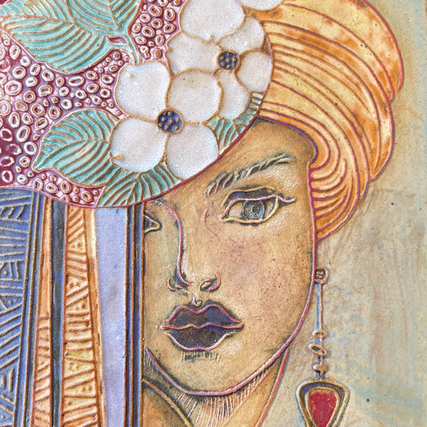 Women with Dogwood Blooms Wall Art