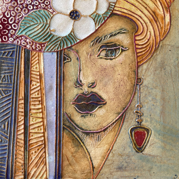 Women with Dogwood Blooms Wall Art