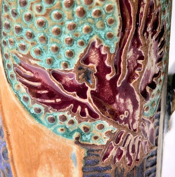 Robin Bird Travel Mug Pottery Ceramic Mug Handmade Artisan Coffee & Tea Cup – Perfect Gift for Nature and Bird Lovers