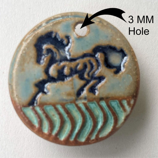 Horse Focal Bead Round