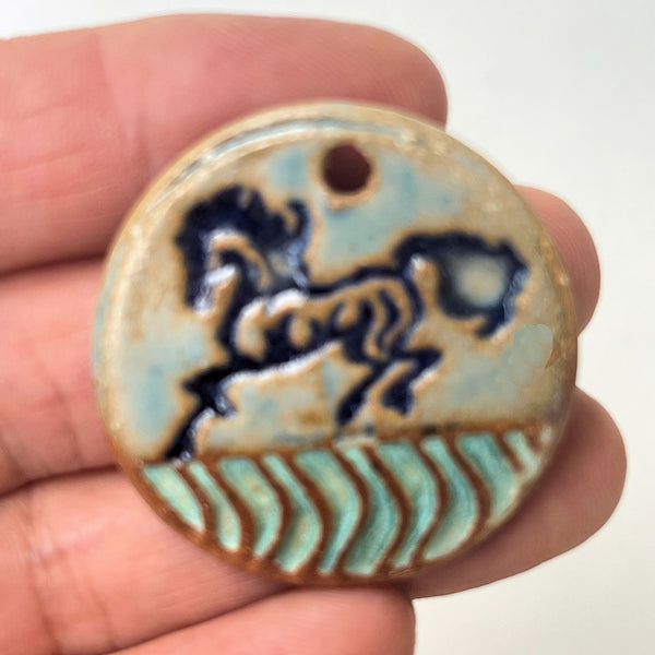 Horse Focal Bead Round