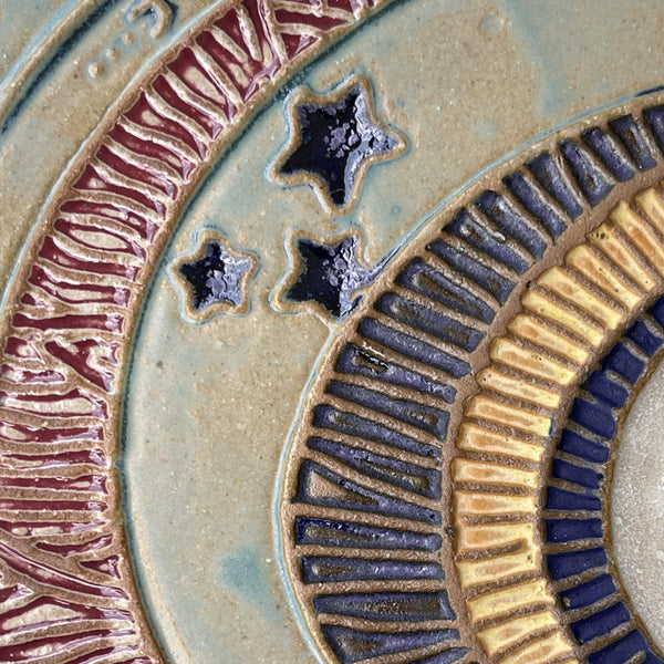Sun and Moon Pottery Wall Hanging – Handcrafted Ceramic Art