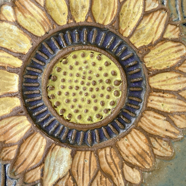 Sunflower Pottery Wall Hanging – Handcrafted Ceramic Art