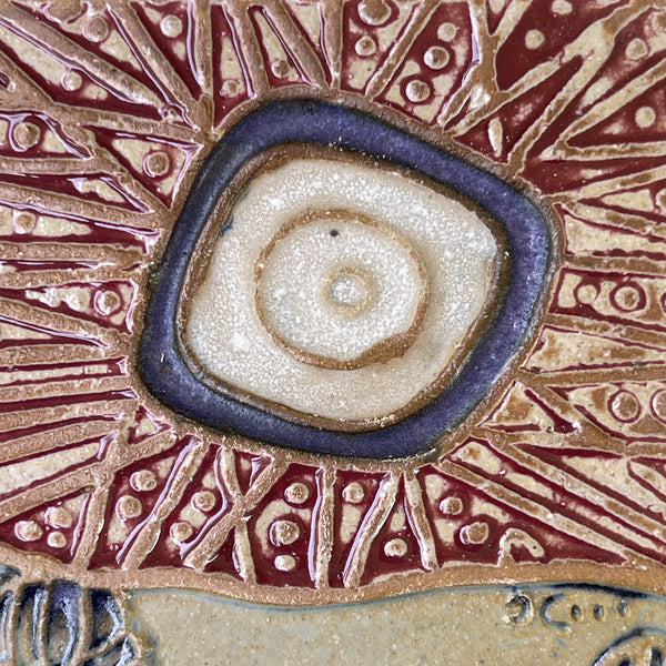 Sunflower Pottery Wall Hanging – Handcrafted Ceramic Art