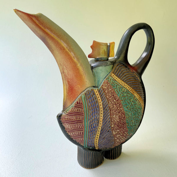 Abstract Sculptural Teapot by Helene Fielder