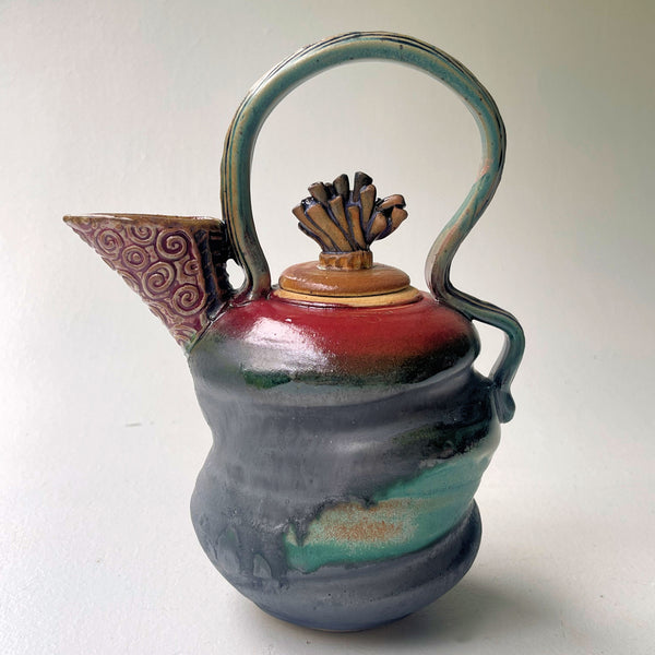 Tea Pot Pottery Functional and Decorative Microwave and Dishwasher Safe