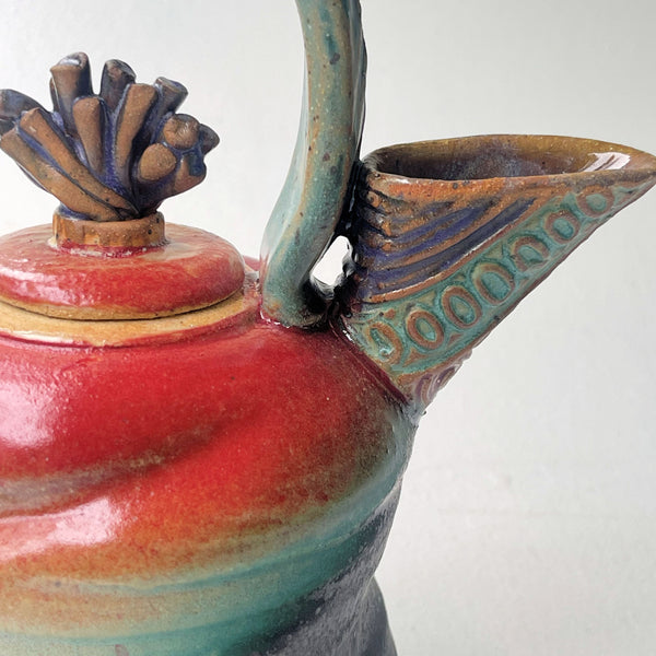 Tea Pot Pottery Functional and Decorative Microwave and Dishwasher Safe
