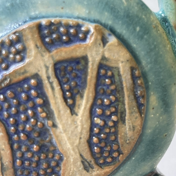 Tea Pot Sculpture Pottery Clay Pendant Necklace
