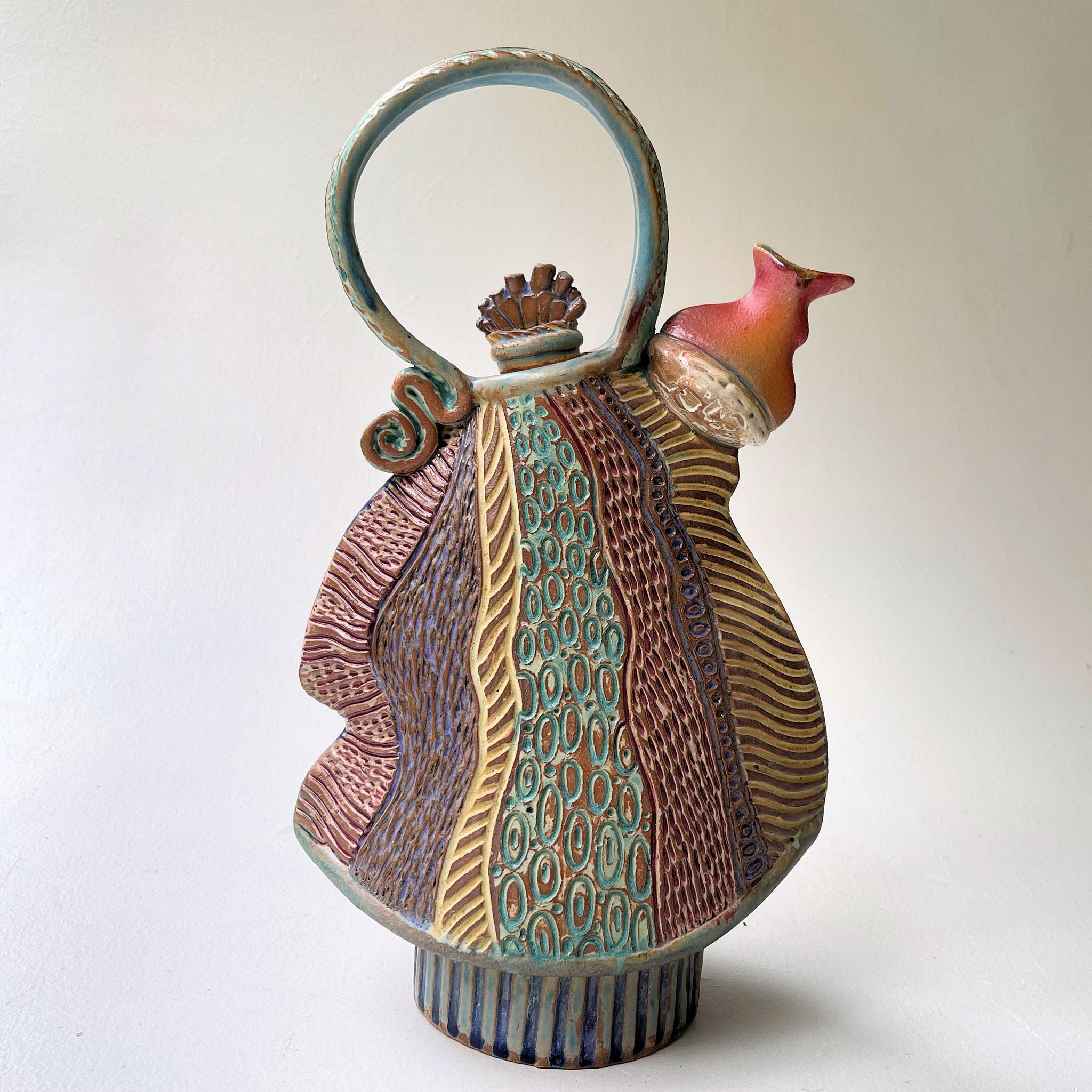 Handmade Artistic Teapot Unique Ceramic Pottery Tea Set