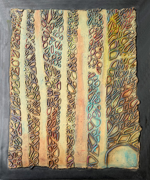 Tree Scape Wall Art Multi-media Pottery and Oil Paint