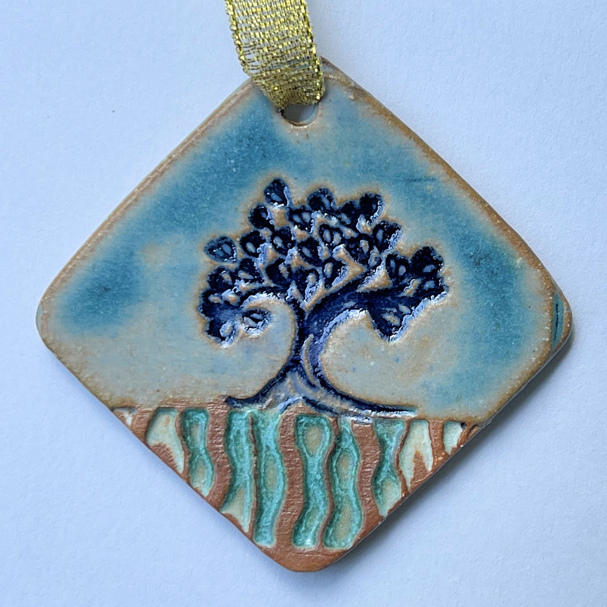 Handmade Pottery Tree of Life – Ceramic Christmas Ornament
