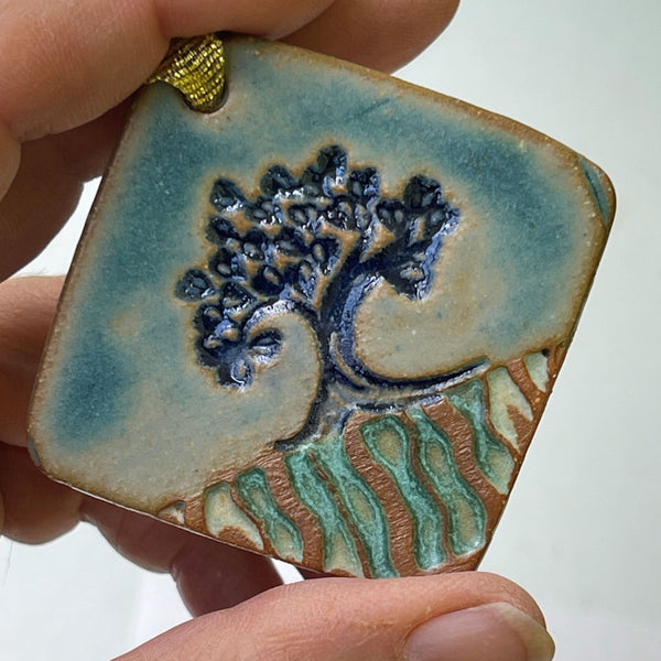 Handmade Pottery Tree of Life – Ceramic Christmas Ornament