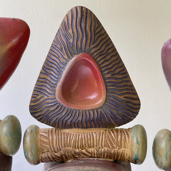Handcrafted Ceramic Triptych Sculpture Unique Artistic Decor Eternal Ocean Rhythms Series