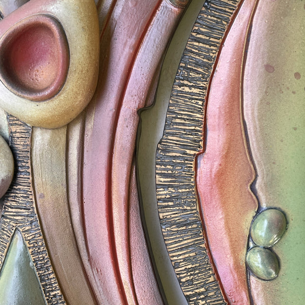 Triptych Abstract Ceramic Wall Art