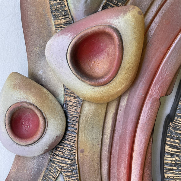 Triptych Abstract Ceramic Wall Art