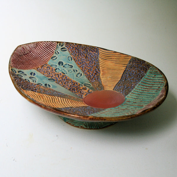 Abstract Sun Pottery Platter