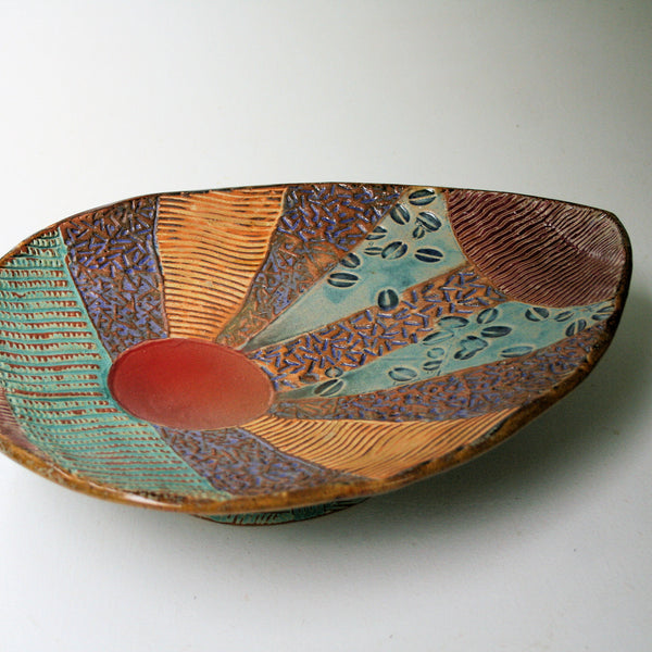 Abstract Sun Pottery Platter