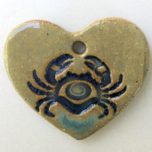 Crab Design Bead Heart Shape