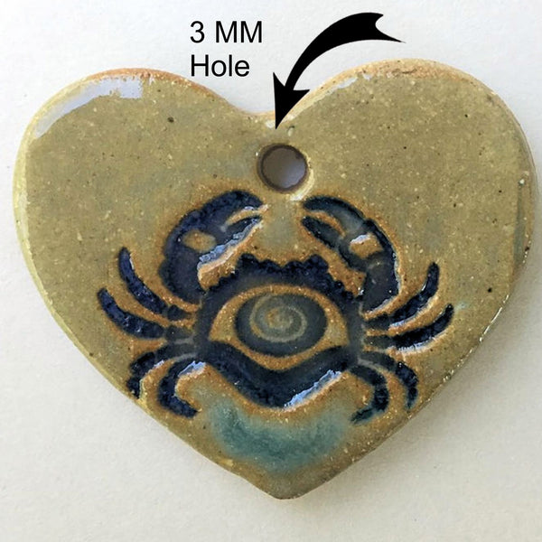 Crab Design Bead Heart Shape