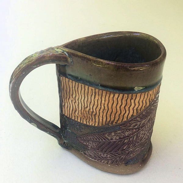 Crab Pottery Mug Coffee Cup Handmade Stoneware Tableware 12 oz