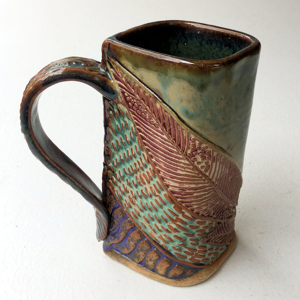 Horse Pottery Mug Coffee Cup Handmade Stoneware Tableware 16 oz