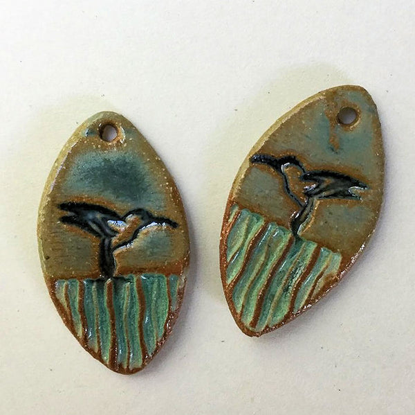 Hummingbird Earring Beads Marque - set of two