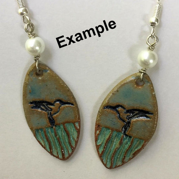 Hummingbird Earring Beads Marque - set of two