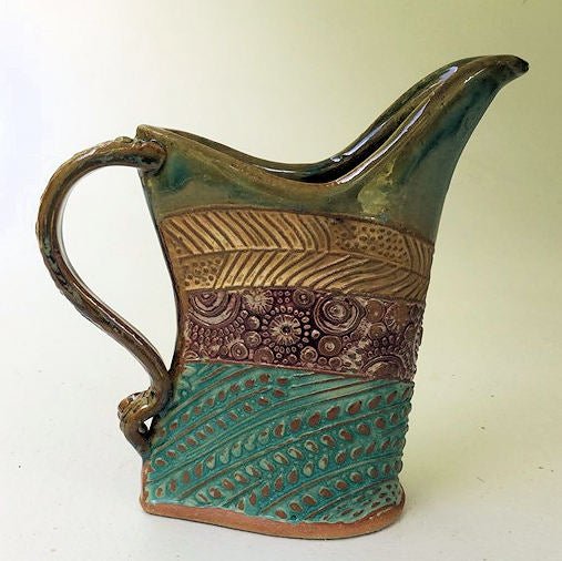 Hummingbird Pottery Pitcher Microwave and Dishwasher Safe Tableware