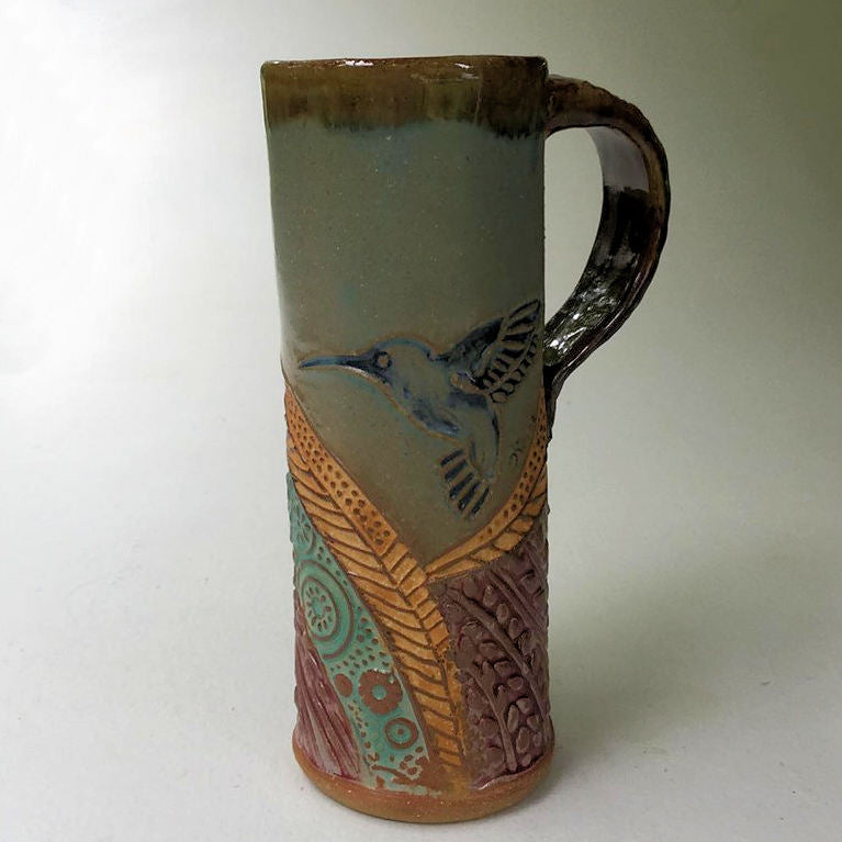 Hummingbird Console Travel Mug Coffee Mug Fits in Car Holder 14 oz