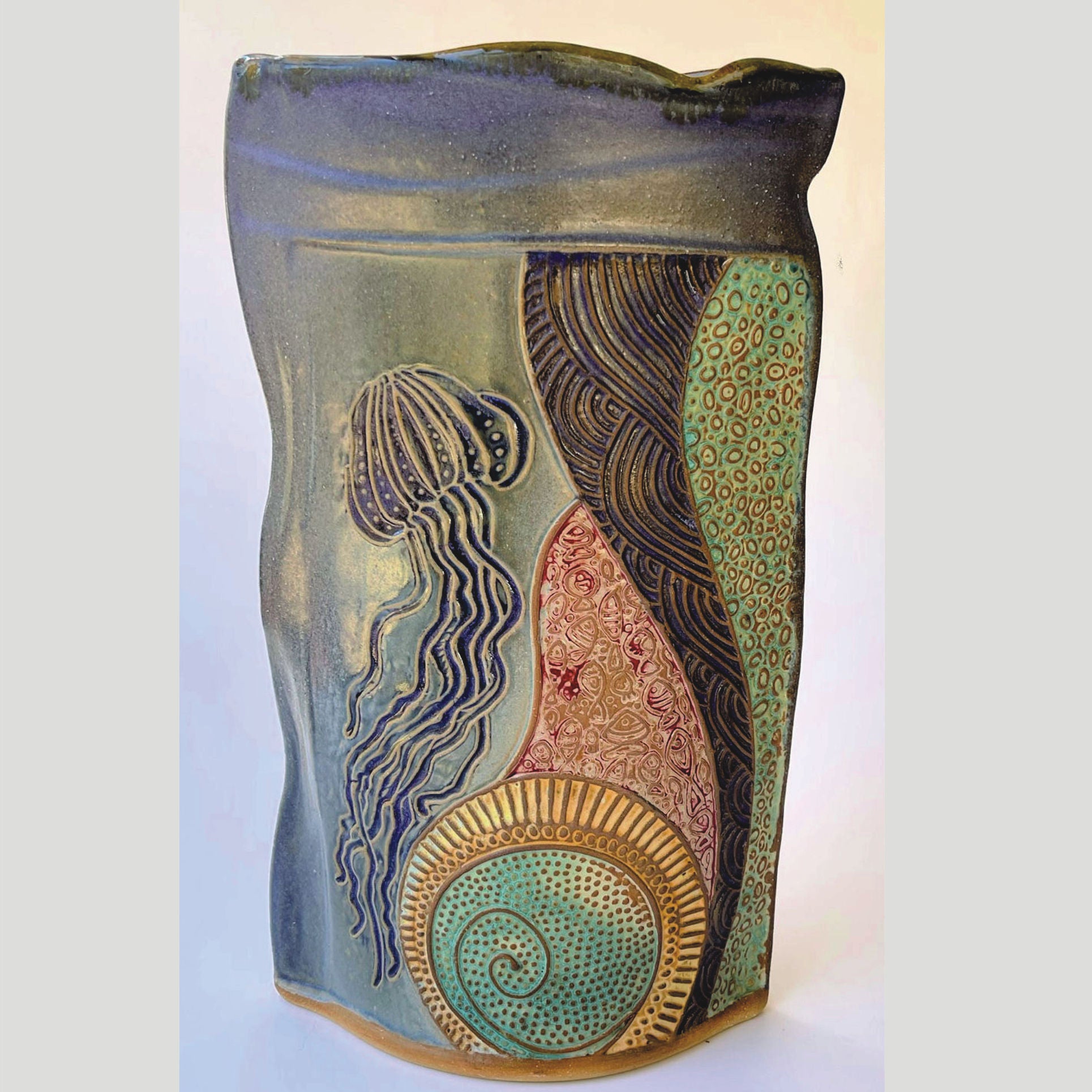 Jellyfish Vase Vessel Pottery Handmade
