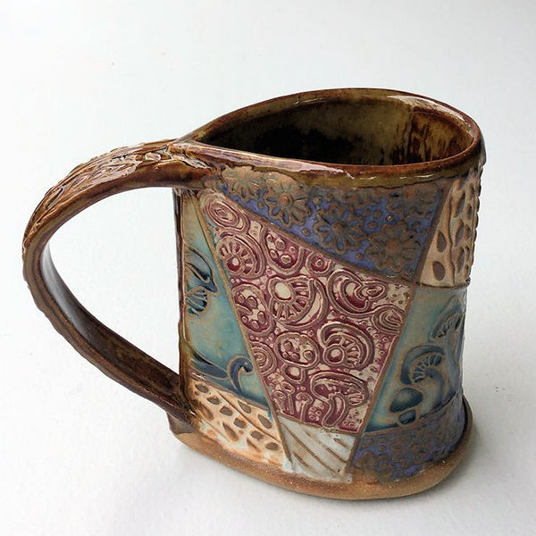 Morel Mushroom Pottery Mug Coffee Cup Handmade Stoneware Tableware  12oz