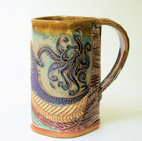Pelican Mug Pottery Coffee Cup Hand Made 12 oz – BumbleBee Pottery