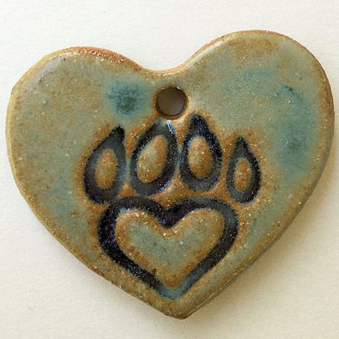 Paw Print Bead Heart