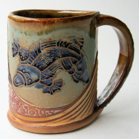 Platypus Pottery Mug Coffee Mug Hand Built Stoneware Microwave and Dishwasher Safe 12 oz