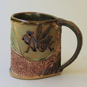 Praying Mantis mug by Helene Fielder