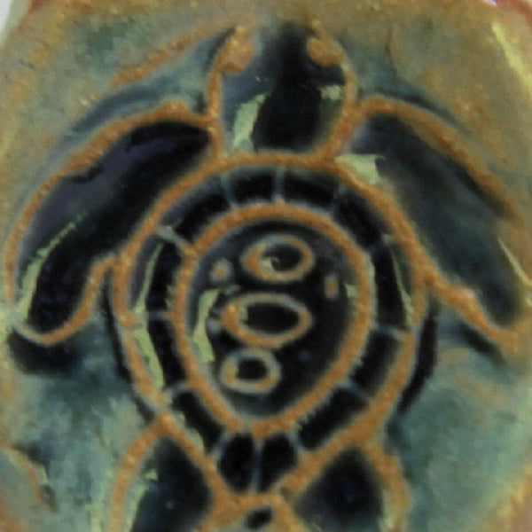 Sea Turtle Pendant Necklace Pottery Clay Handmade