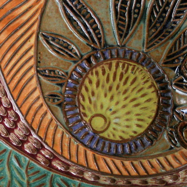 Sun Platter Hand Made Stoneware Pottery