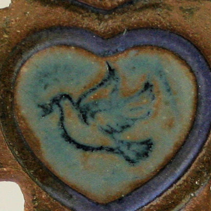 Cross with Dove in Heart Christmas Ornament